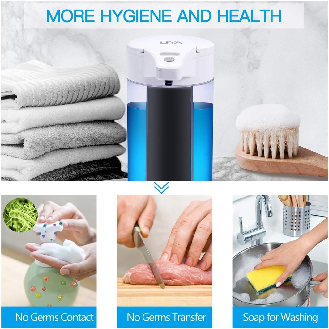 Automatic Soap Dispenser for Bathroom ,IPX7 Waterproof Hand Soap Dispenser ,13.6oz(400mL) Sturdy ABS Wall Mounted Touchless soap Dispenser
