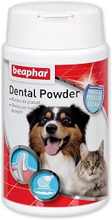 Beaphar | Anti-Plaque Dental Powder | For Dogs & Cats | Combats Plaque & Tartar | Prevents Bad Breath | Sprinkle on Food | 75g Tub