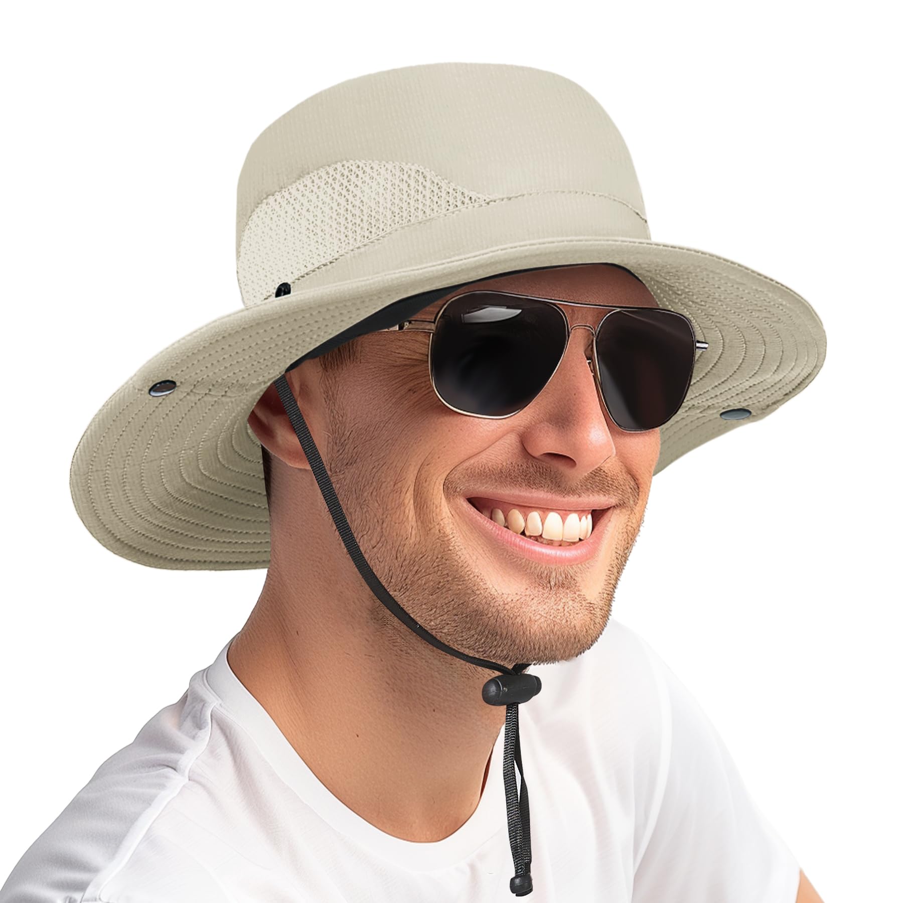 JYxingchi Bucket Hats for Men Wide Brim Fishing Hat UV Protection Sun Hat Beach Hiking Safari Boonie Hat