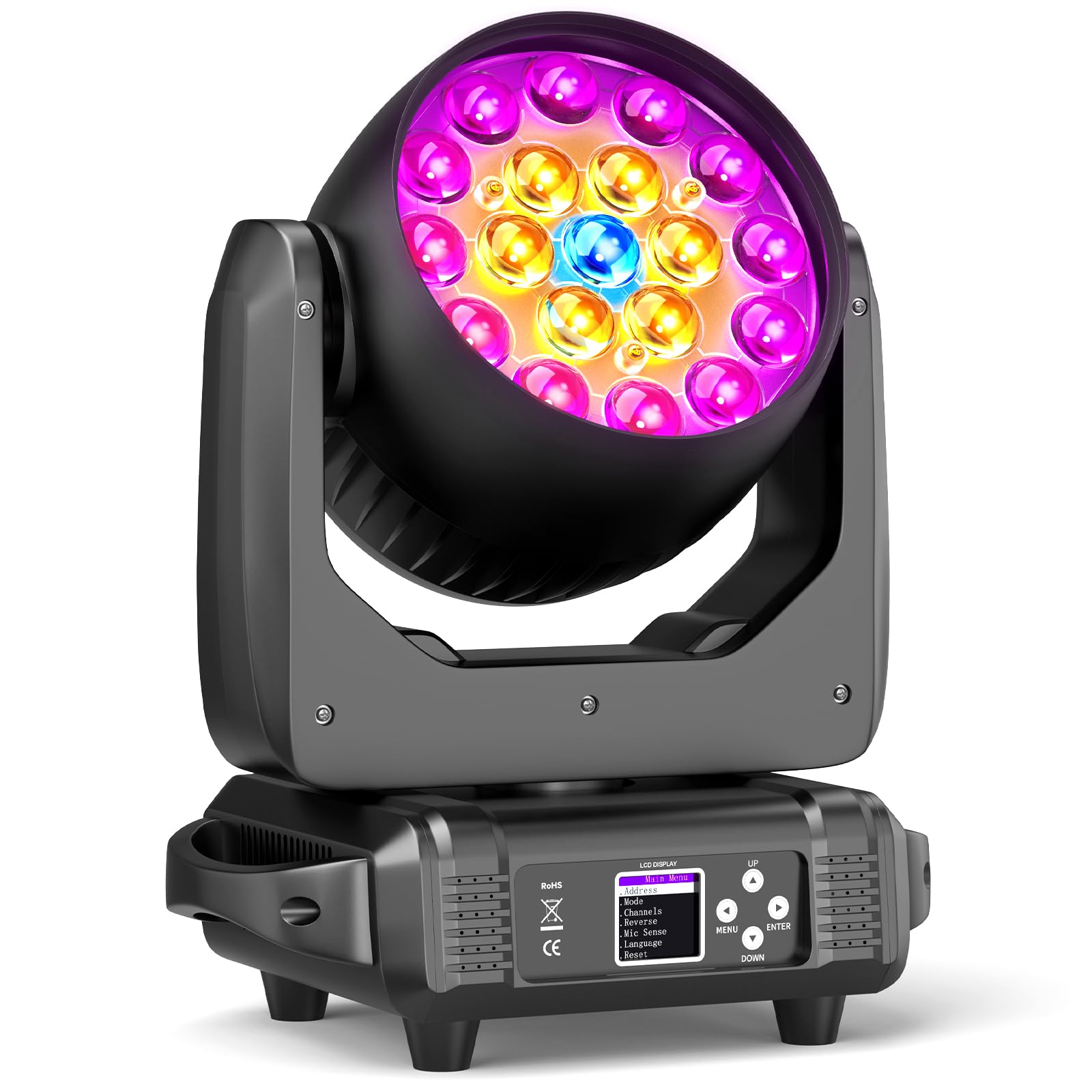Amazon.com: LED Moving Head Lights,19x15W Beam/Wash/Strobe/Zoom
