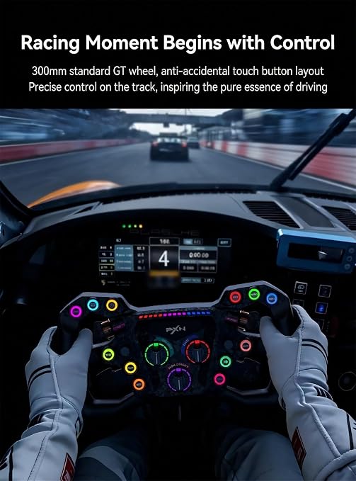 PXN GT ONE 11.8" GT Sim Racing Wheel con 78 Controles Programables miniatura 4