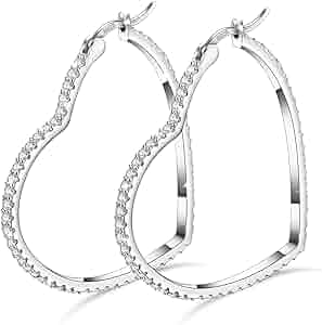 アクセサリー HEART hook earring SILVER925 18G Amazon.com: 925 Sterling Silver Cute Puffed Heart Hook
