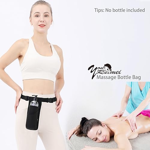 Miniatura 5 de Funda profesional para terapeuta de masaje con cinturón ajustable, bolsa para botella de masaje, funda de loción de masaje, funda de aceite de