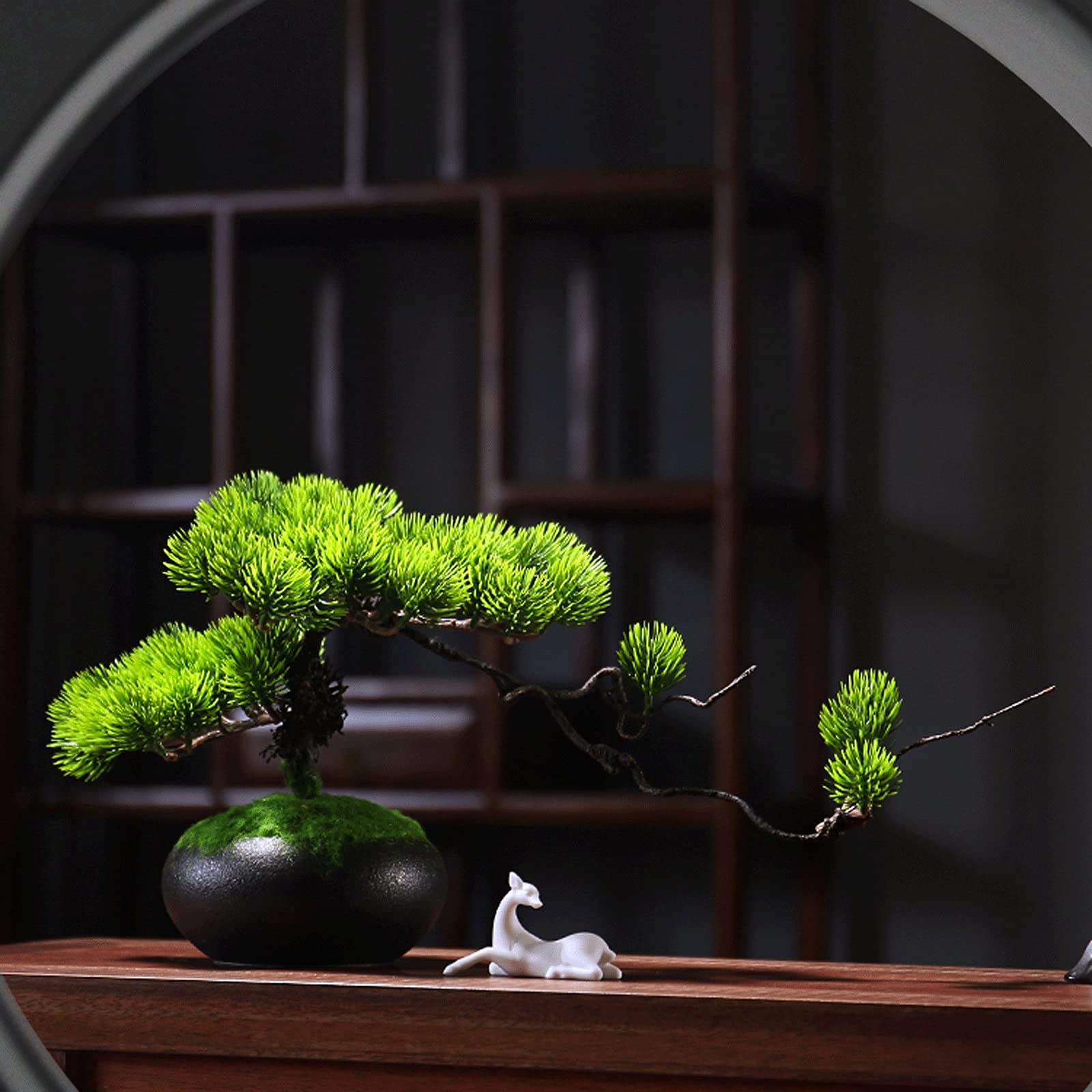 Amazon.de: Simulationsbaum Bonsai Knstlicher Bonsai-Baum - Geflschte  Pflanzendekoration, 8 Zoll groe gepunktete knstliche Zimmerpflanzen,  schne Kiefern-Bonsai-Pflanze, zur Dekoration des Schreibtischs