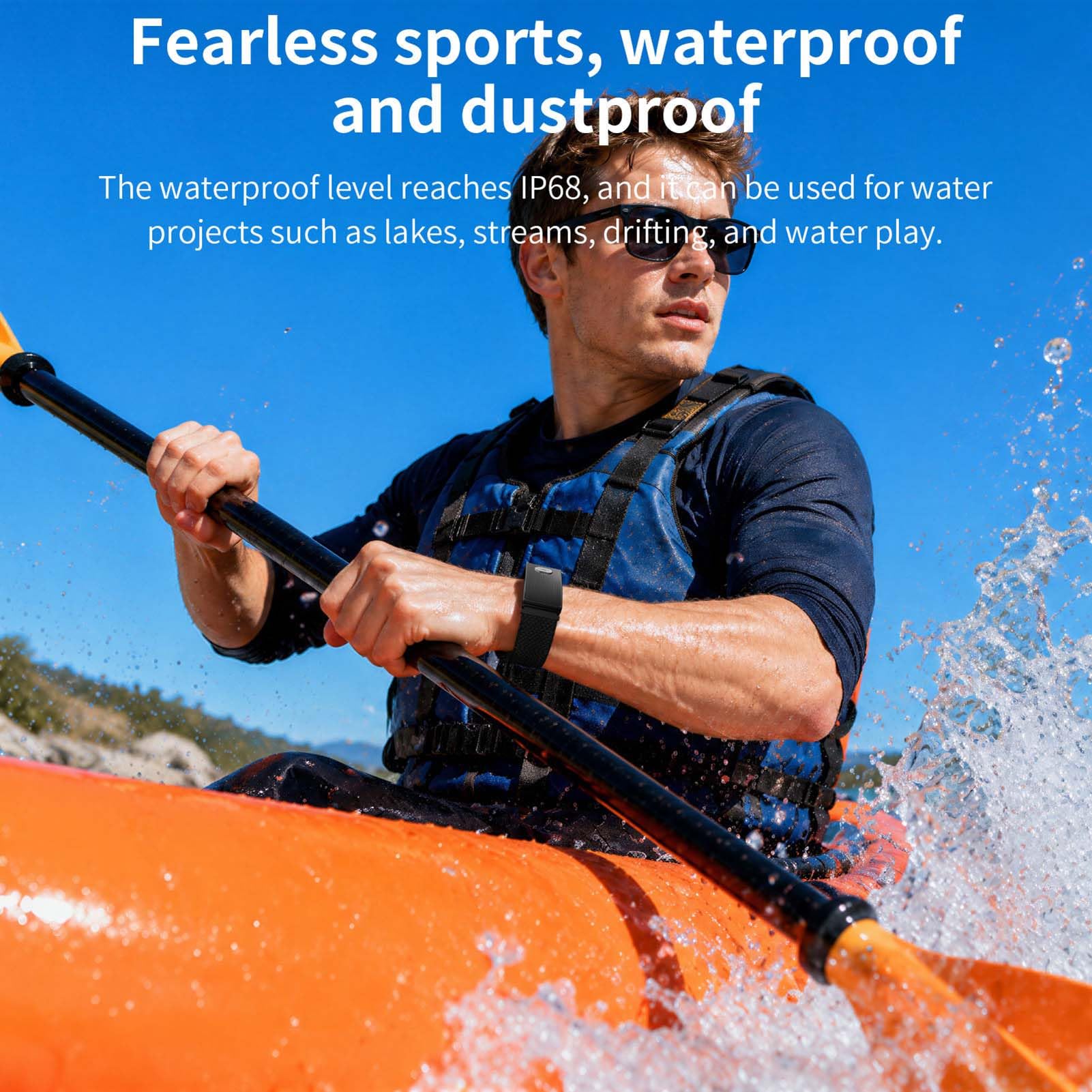 ASHATA Smart Health Band Fitness Tracker IP68 étanche à l'eau HRV et