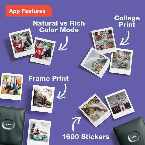 Fujifilm Instax Square Link Smartphone Printer- Ash White