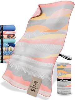 NirvanaShape Strandtuch XXL - Strandhandtuch mit über 32 Strand-Muster - schnelltrocknende Mikrofaser Badetuch, Microfaser Handtuch, Badehandtuch - 200 x 90 cm