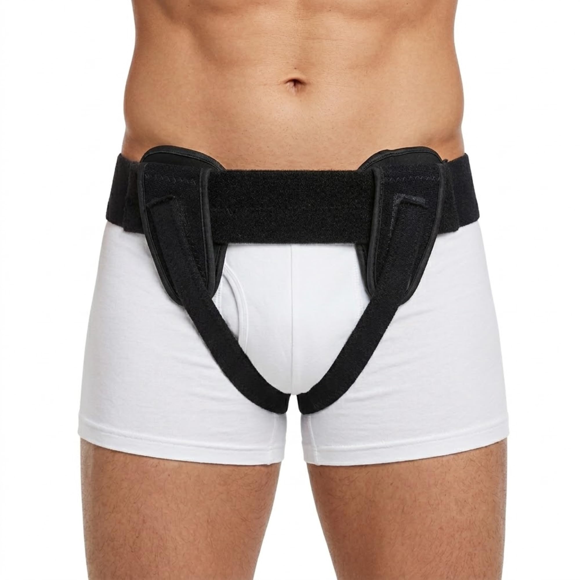 Inguinal Hernia Support Belt for Men Left/Right/Bilateral Inguinal Hernia - Hernia Belts for Men with Two Removable Compression Pads - Adjustable Groin Hernia Support Truss for Pre & Post Surgery