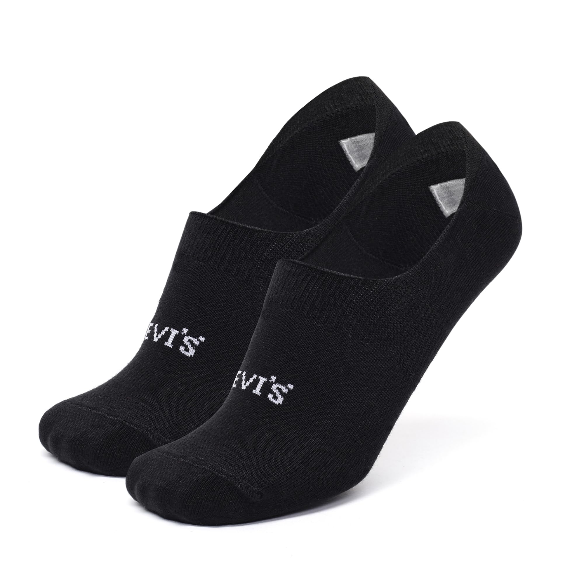 Levi's LS401 Men's Cotton Stretch No Show Non Terry Silicon Anti Slip Socks (Pack of 3) 4
