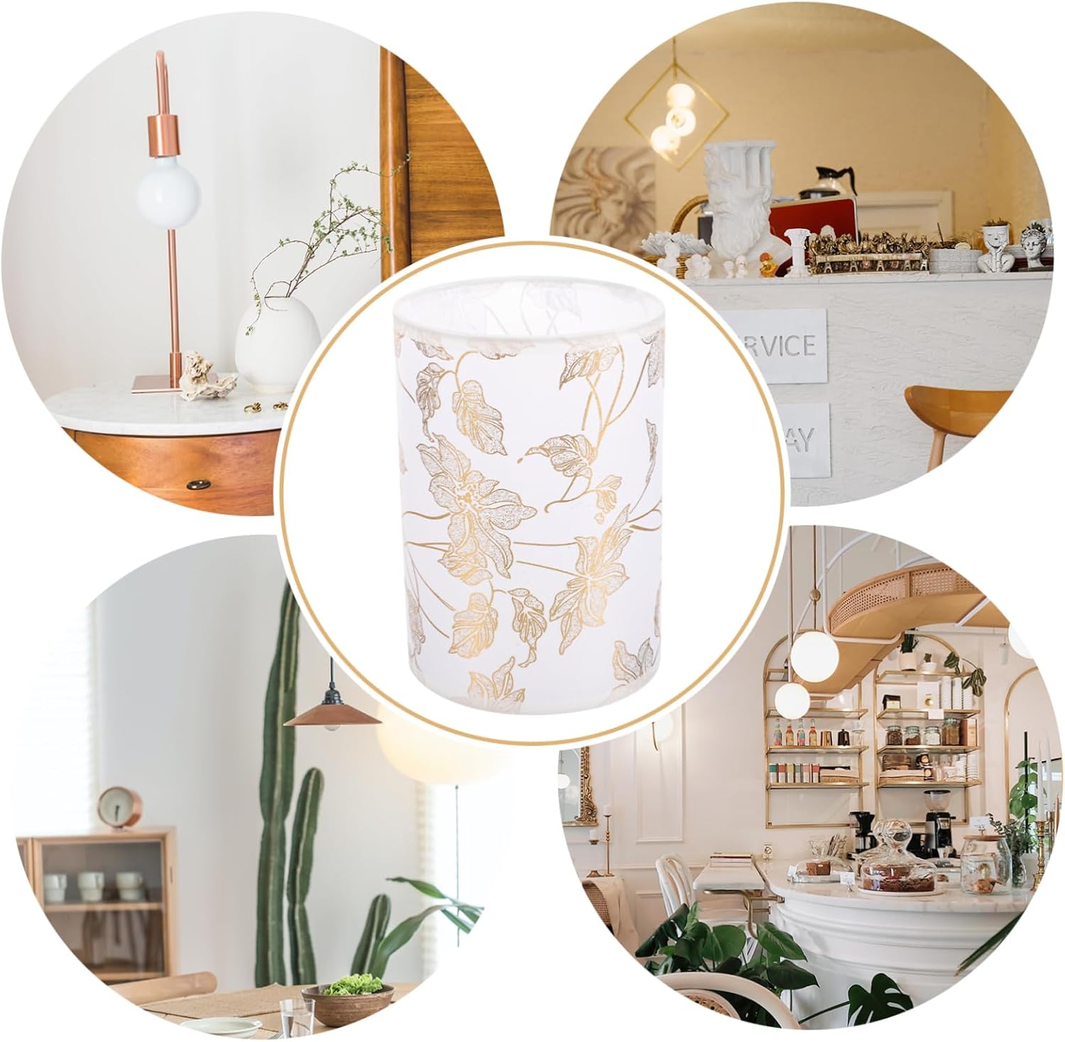 Xmas Linen Lamp Shade Cover for Bedside Desk Bedroom Decor image 4