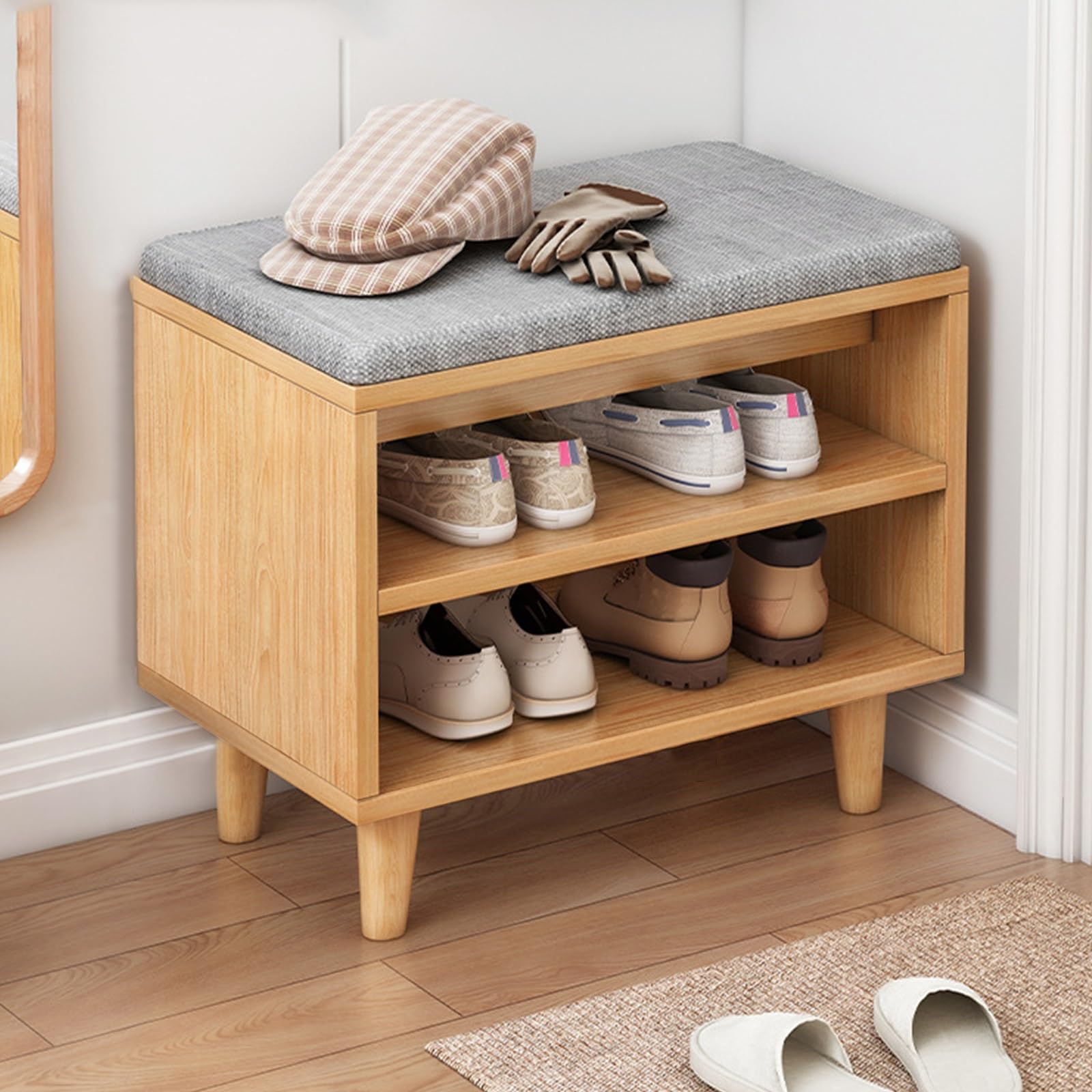 Meuble organisateur de chaussures et banquette d'entrée design pour sublimer votre couloir