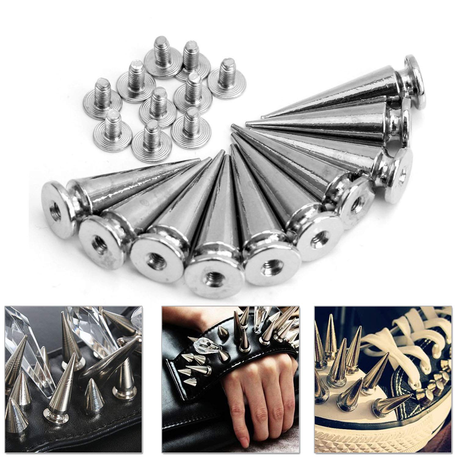 Trimming Shop 8mm Laiton Pointe Cônes Clous Avec Broche Pour