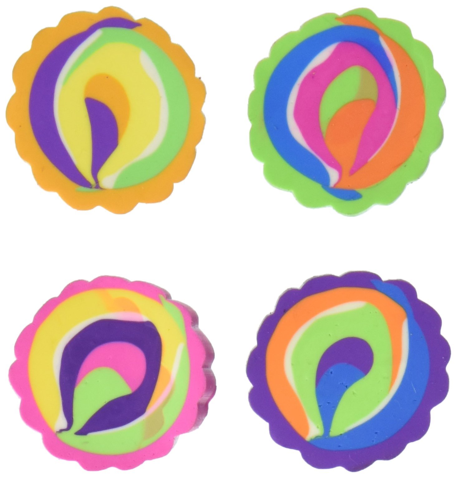 Gomas de borrar infantiles de espirales brillantes Darice para tardes de dibujo creativo
