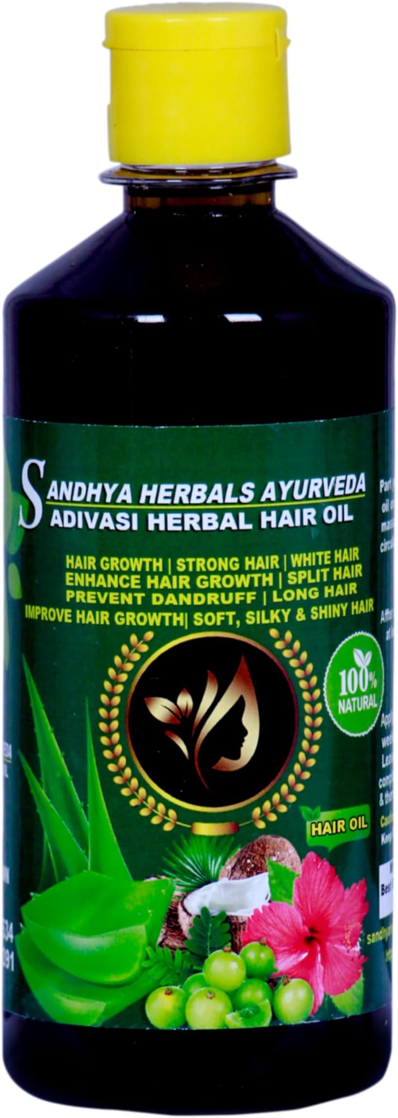 SANDHYA ADIVASI HAIR OIL For Hair Growth & Hair Fall Control Smooth And Shine (500ML Hair Oil)