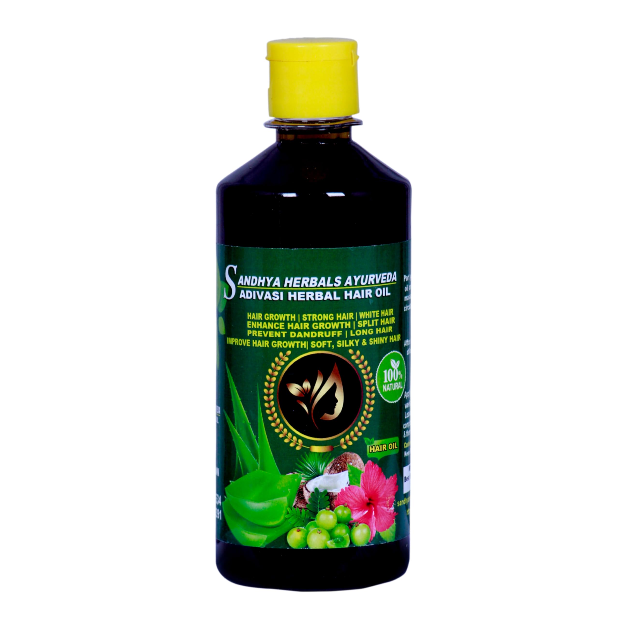 SANDHYA ADIVASI HAIR OIL For Hair Growth & Hair Fall Control Smooth And Shine (500ML Hair Oil)