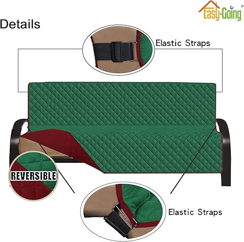 Miniatura 793 de Easy-Going - Funda reversible para sofá, resistente al agua, con varillas de espuma y correas elásticas, protector de muebles para mascotas y perros