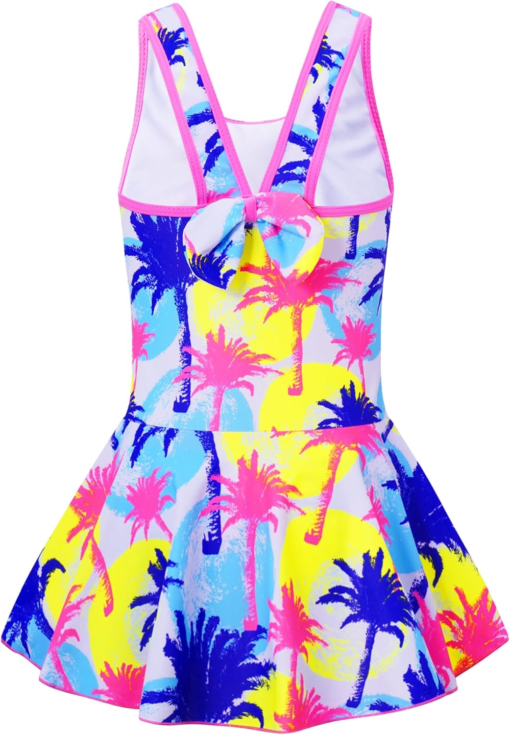 Akokvlar Girl One Piece Swimsuit with Skirt Bathing Suit Swimwear 3-16Y - Image 3