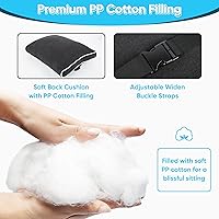 Vista 4 de Seat Cushion and Lumbar Support for Office Chair, Memory Foam Office Cushions, Non Slip Sitting and Back Pillow for Gaming, Car Seat Cushion, Chair