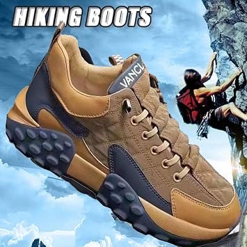Men's Wide Foot Orthopedic Shoes, Waterproof, Non-Slip, Breathable Low-Top Hiking Shoes for Walking, Tennis, Basketball, Sports