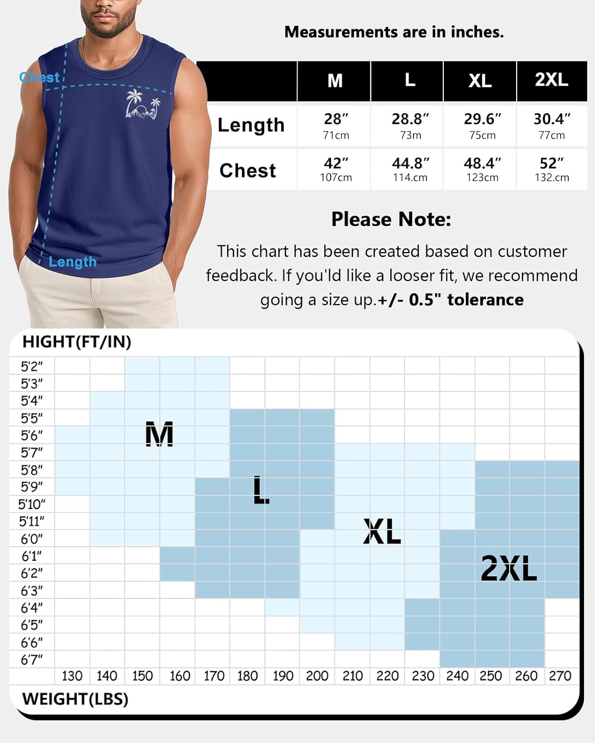 Flafens Tank Tops Men - Sleeveless Shirts for Men Graphic Cotton Mens Tank Tops Summer Fashion Casual Loose Fit Tanktop - Image 2