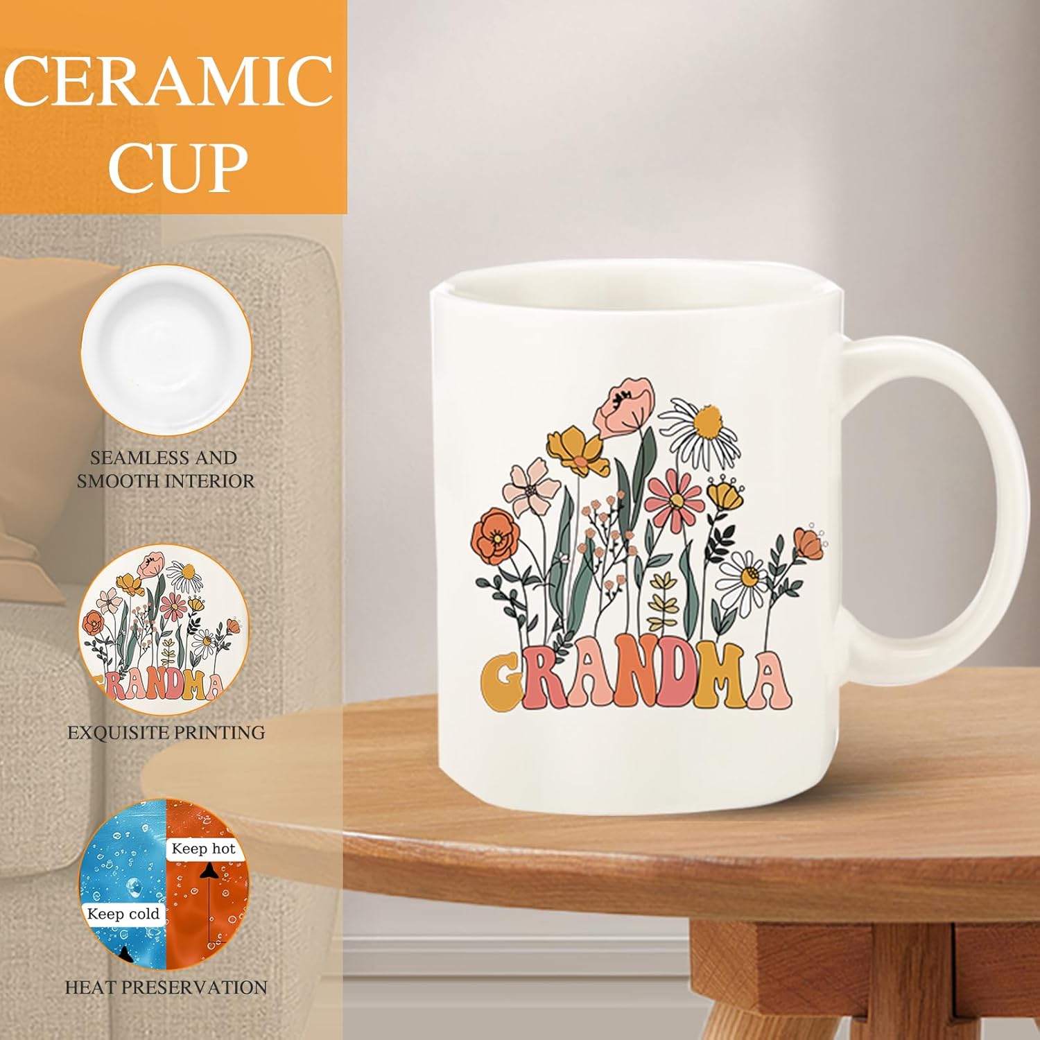 Best Grandma Gifts Ideas for Women, Mother's Day Gifts Box for Grandmother with Coffee Mug, Canvas Tote Bag, Birthday Presents Set for Gigi Nana from Grandchildren - Image 3