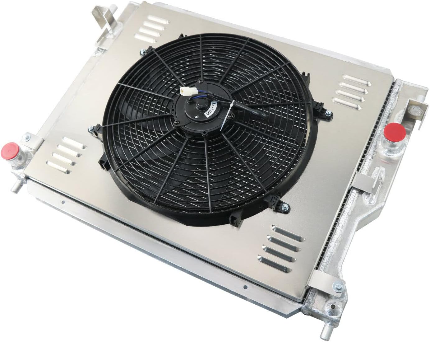 Aluminum Radiators Replacement for 2005-2014 Ford Mustang 3.9-5.0 V8 3 Row Core Radiator with Electric Fan Shroud Thermostat Kit Radiador 2006 2007 2008 2009 2010 2011 2012 2013