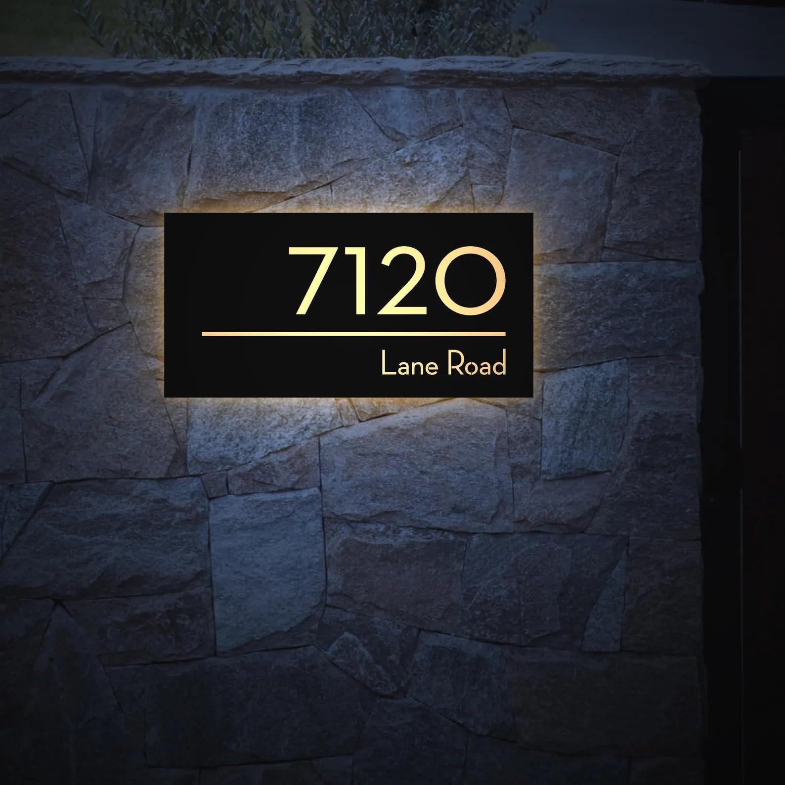 Name plate for home entrance outdoor | Home Door Name Plate With Light | Acrylic Personalized Home Door Name Plate with LED Light | 30x15cm Triple Layer House Office Flat Door Address Sign Board — Amazon image 5
