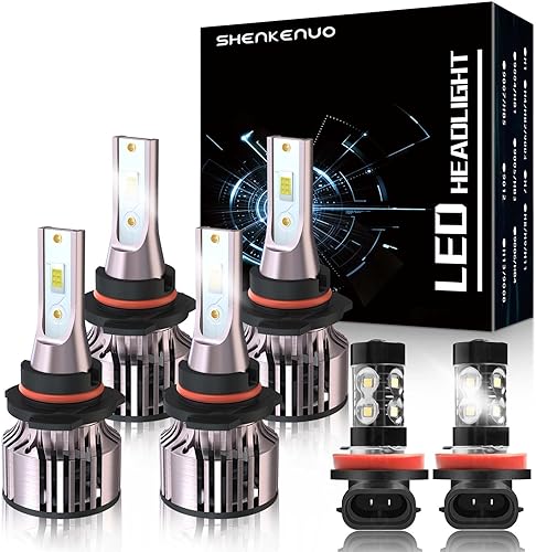 SHENKENUO Bombillas LED halógenas de repuesto para Avalon (2013-2019) 9005+9005 de haz altobajo + bombillas LED antiniebla H11, 6500 K blanco frío