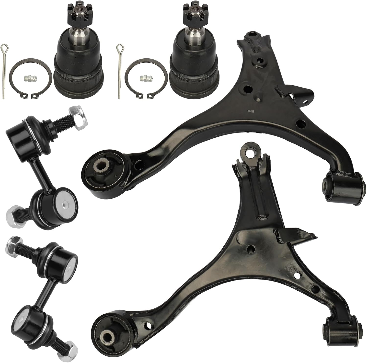 IRONTEK 6pcs Set Front Suspension Kit & Lower Control Arms w/Ball Joint Sway Bar Link for 2001-2005 for Honda Civic(Not for Si Models), 2001-2005 for Acura EL, K640288 K640287 K90332 K90455 K90454