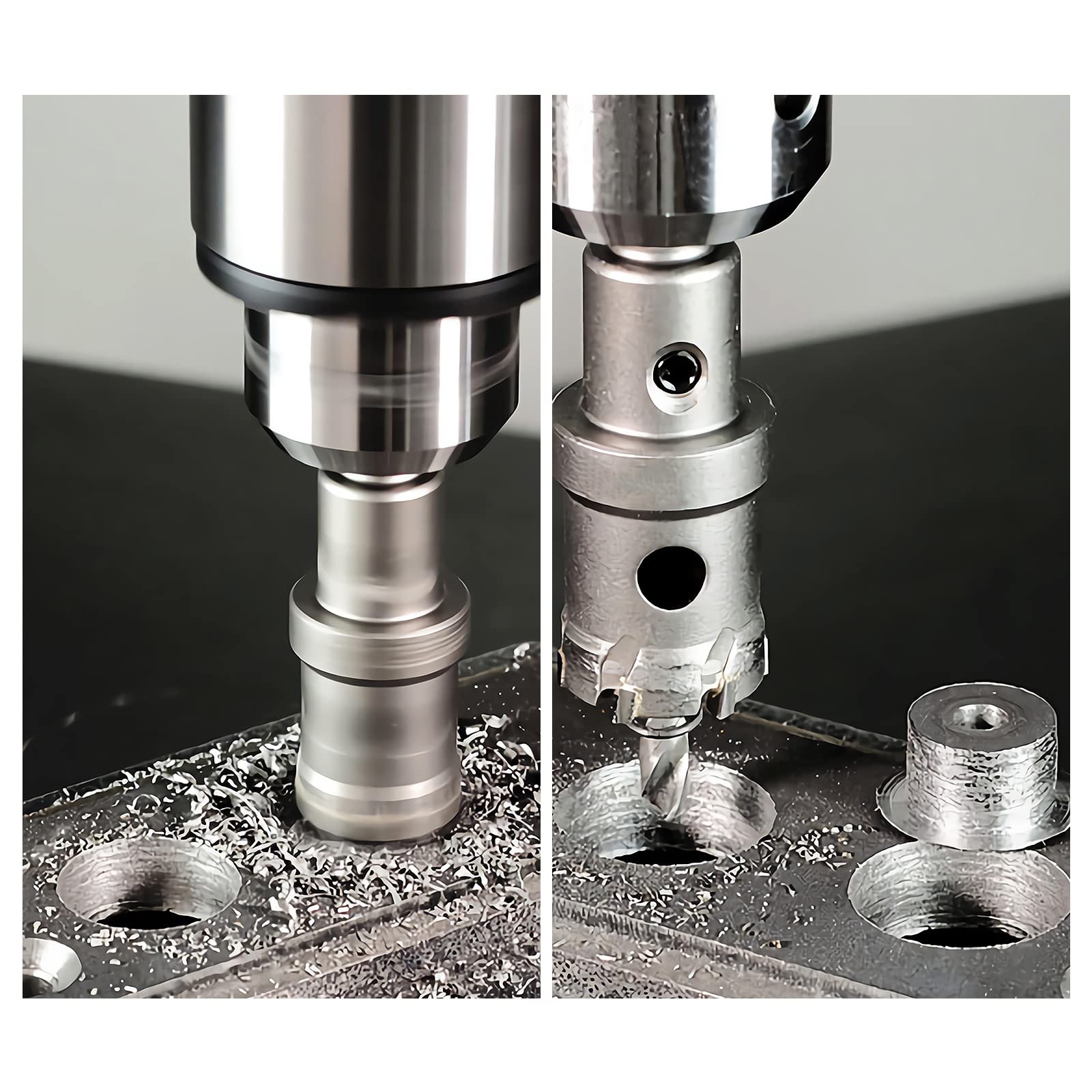 Flintronic Brocas Corona Metal, 100mm Carburo Agujero Cortador, TCT Agujero Sierras Brocas Corona para Acero Inoxidable, Acero Dulce, Hierro, Cobre y Latón