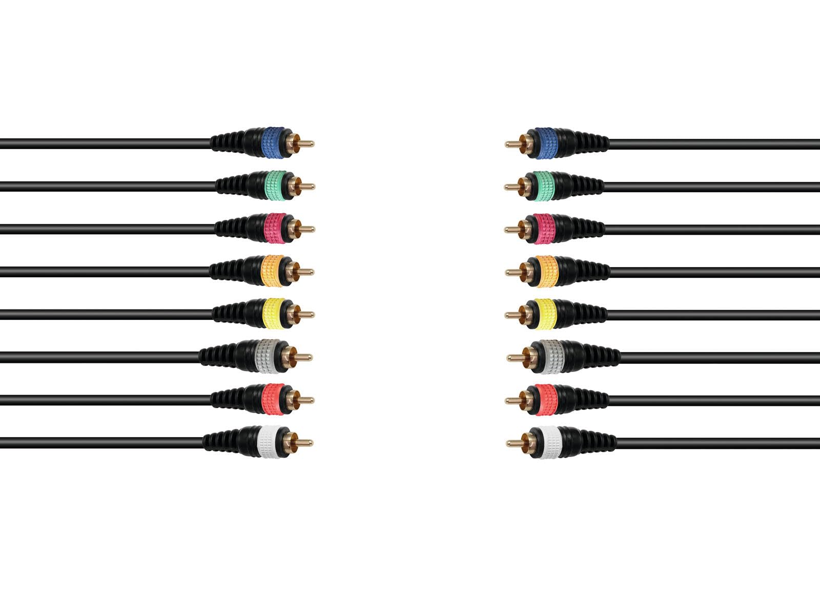 OMNITRONIC Cavo Snake Multicore 15m 8 RCA Maschio a 8 RCA Maschio – Cavo Audio Professionale Bilanciato 8 Canali Alta Resistenza