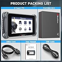 Vista 9 de Escáner OBD2 BOSSCOMM eTouch770 para todos los sistemas, purga de ABS SAS Acelerador Aceite BMS EPB 6 restablecimientos, lector de códigos