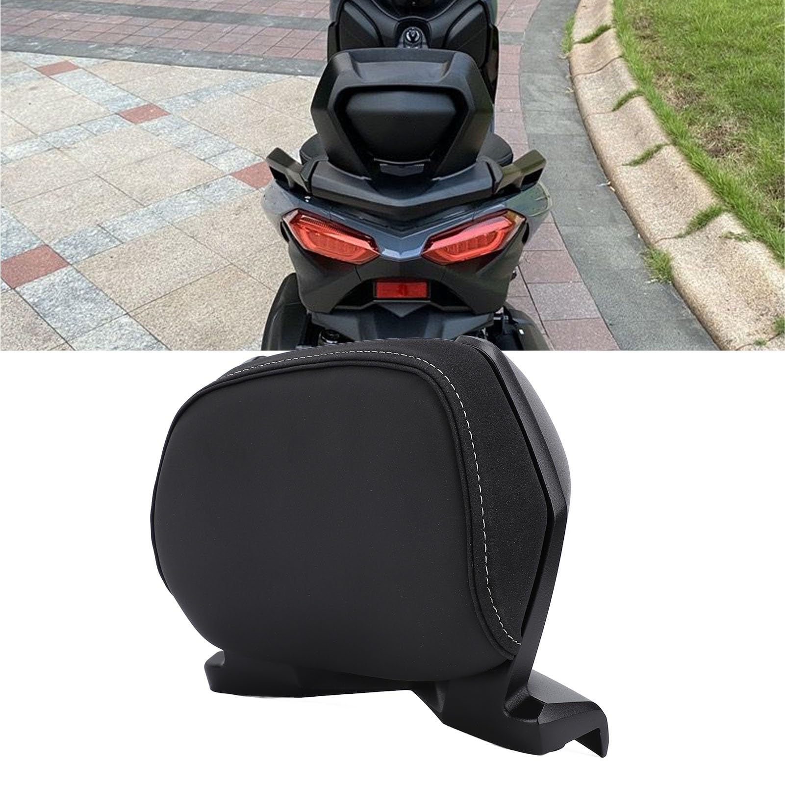 Cuscino Schienale Moto in Pelle PU per Xmax 250 300 Tmax 530 560 - Installazione Elegante, Comoda e Facile