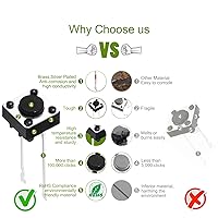 Vista 2 de Chanzon Interruptor de botón táctil táctil 0.236x0.236 x0.169 in Micro Momentary Tact Switch 2 pin 20 unids SPST Interruptores pulsadores