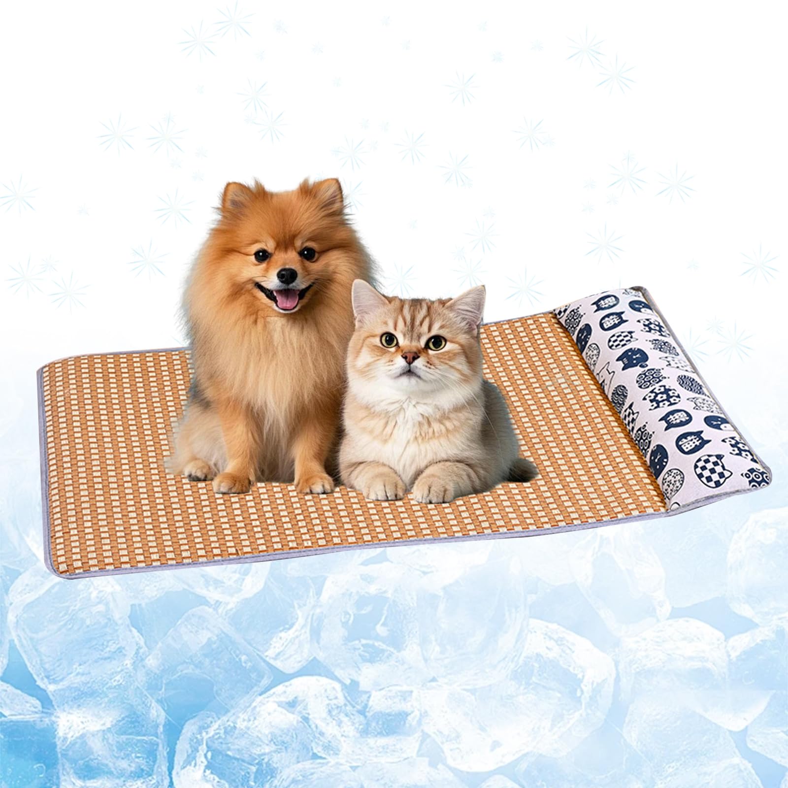 BSITSSS Dog Cooling Matwith Pillow, Durable Cooling Matfor Dogs, CatCooling Mat Scratch Resistant