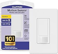 Vista 18 de Lutron Maestro Interruptor de luz con sensor de movimiento para interiores para baño, garaje, lavandería, cualquier bombilla, sensor de ocupación
