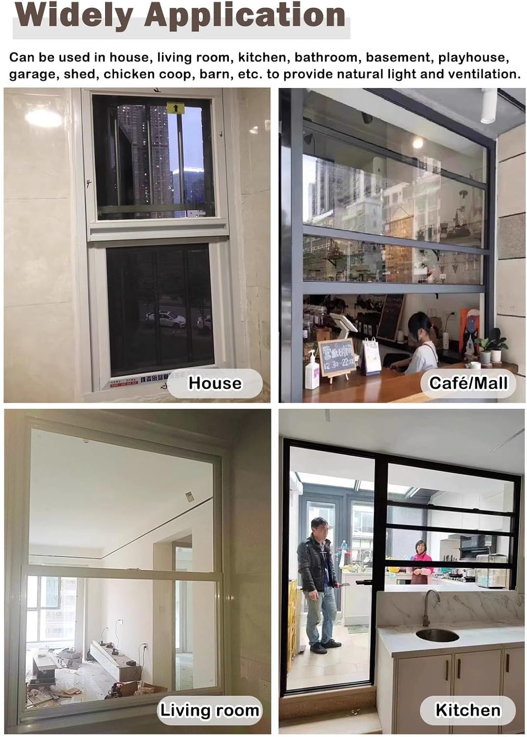 Vertical Sliding Window - 12 Inch Frosted Glass Replacement for Mobile Home, Playhouse, Shed, Loft, Tree House, 28 Inch Height, 30x70 cm, Durable and Stylish Design