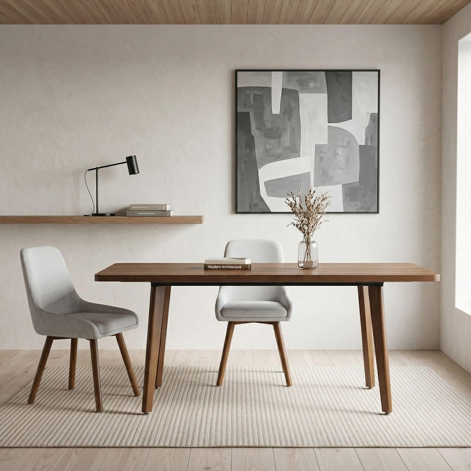 IDIMEX Esstisch NERI 140-180 x 80 cm ausziehbar, Nussbaum Finish - Esszimmertisch mit rechteckiger Tischplatte aus MDF, Tisch mit ausziehbarer Funktion, Küchentisch ideal für Essbereich.