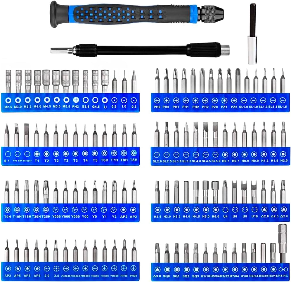 126 in 1 Precision Screwdriver Set with 111 Bits Magnetic Driver Kit Professional Electronics Repair Tool Kit Compatible For Repair Computer, PC, MacBook, Laptop, Tablet, iPhone, Xbox