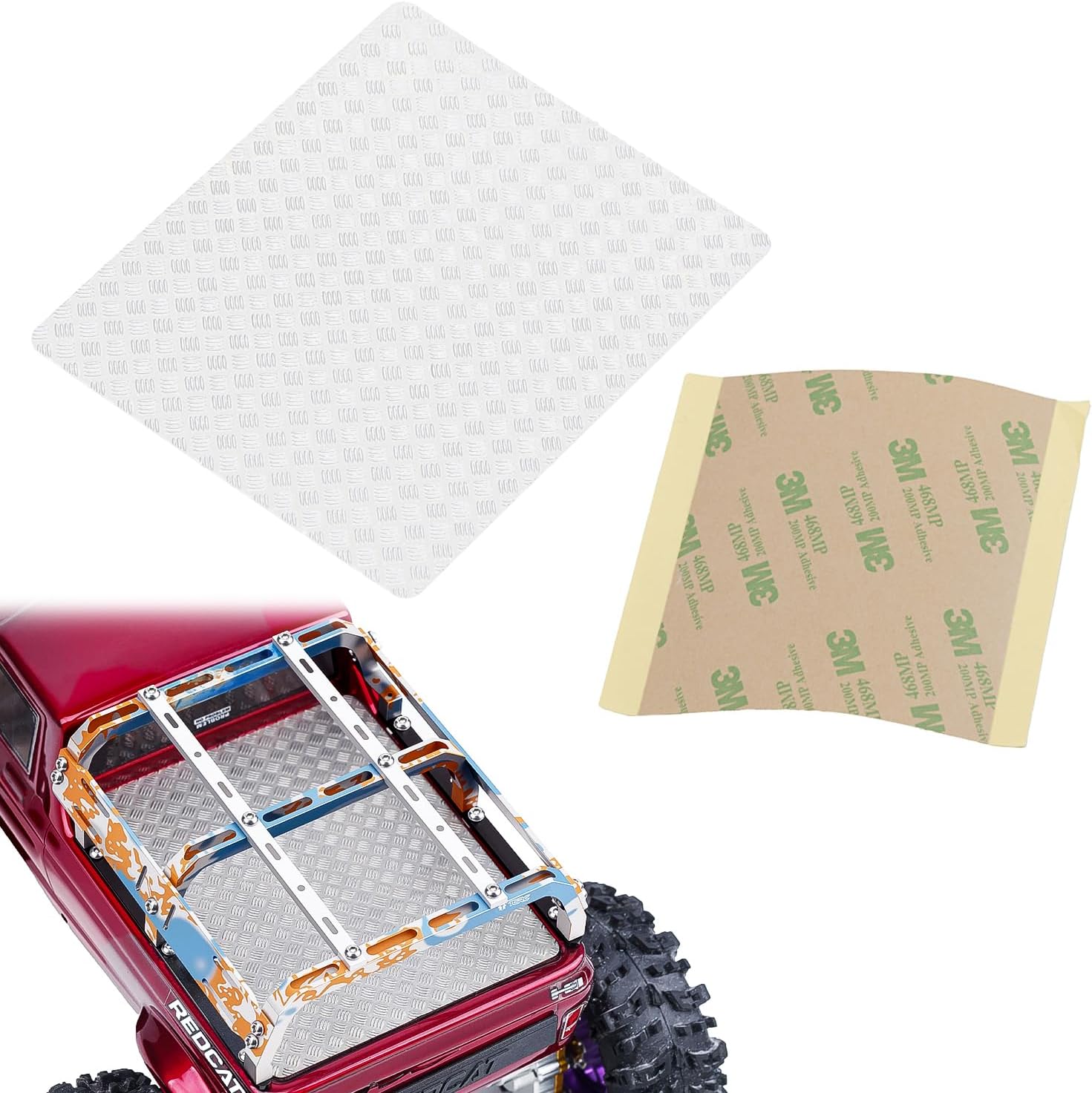 Stainless Steel Rear Body Anti-Skid Plate Board for Redcat Ascent-18 1/18 Scale RC Rock Crawler Upgrades
