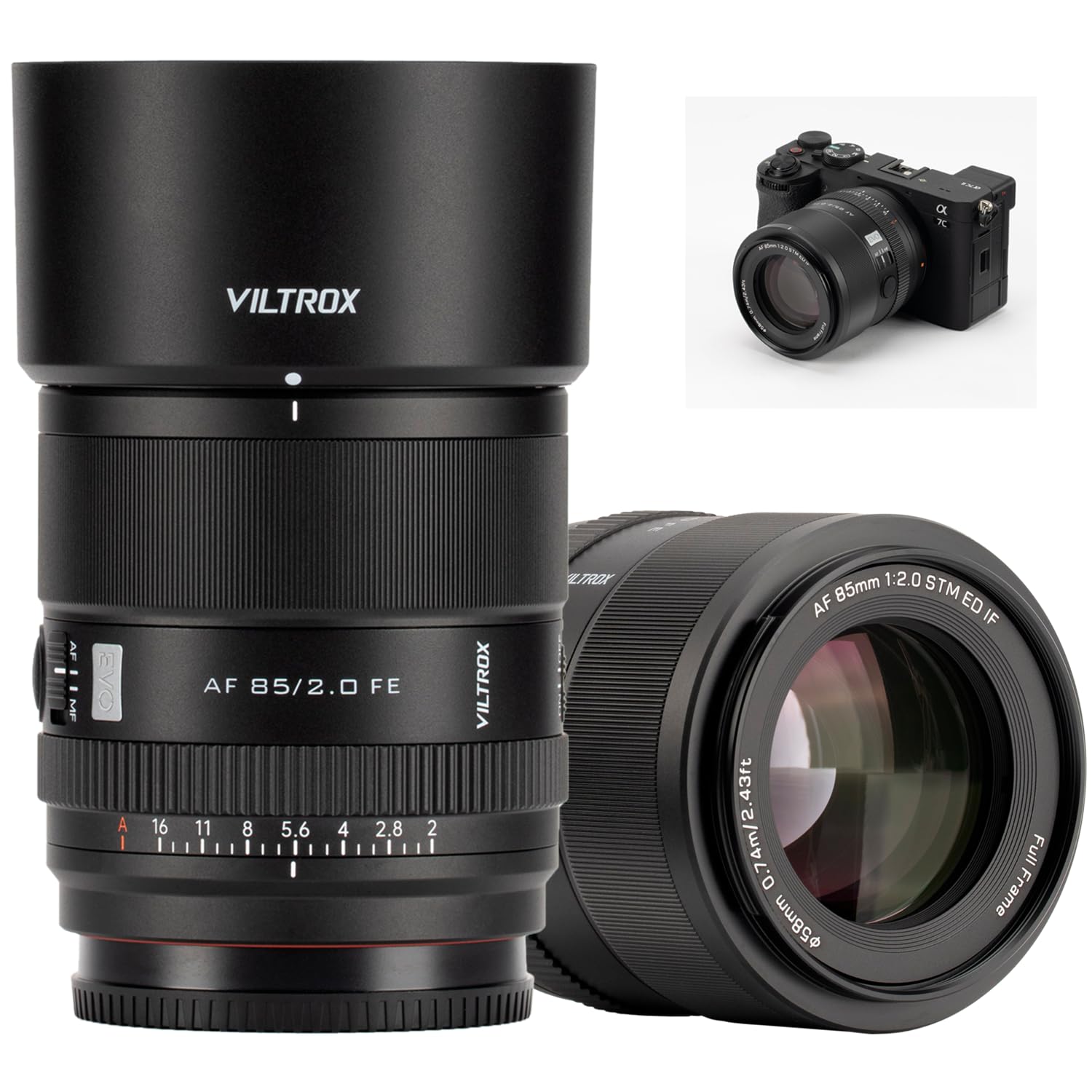 Amazon.co.jp: VILTROX 85mm F2.0 EVO FEレンズ Sony E、AF 85mm f/2 E