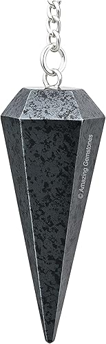 Vista 30 de Péndulo de cristal para adivinación - Cristales de radiestesia certificados y piedras curativas para el equilibrio del chakra y meditación - Mejora