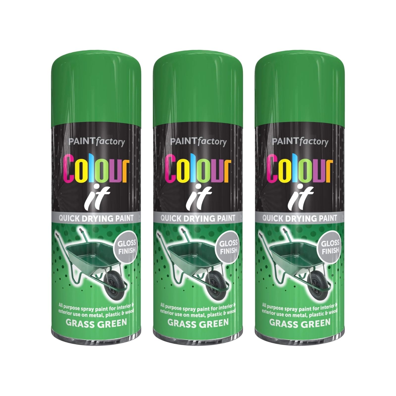 YSAMAX Green Spray Paint, Fast-Drying Formula, Sleek And Professional Appearance, Compact And Easy To Handle, Provides A Tough Protective Layer, 250ML, (3PCS)