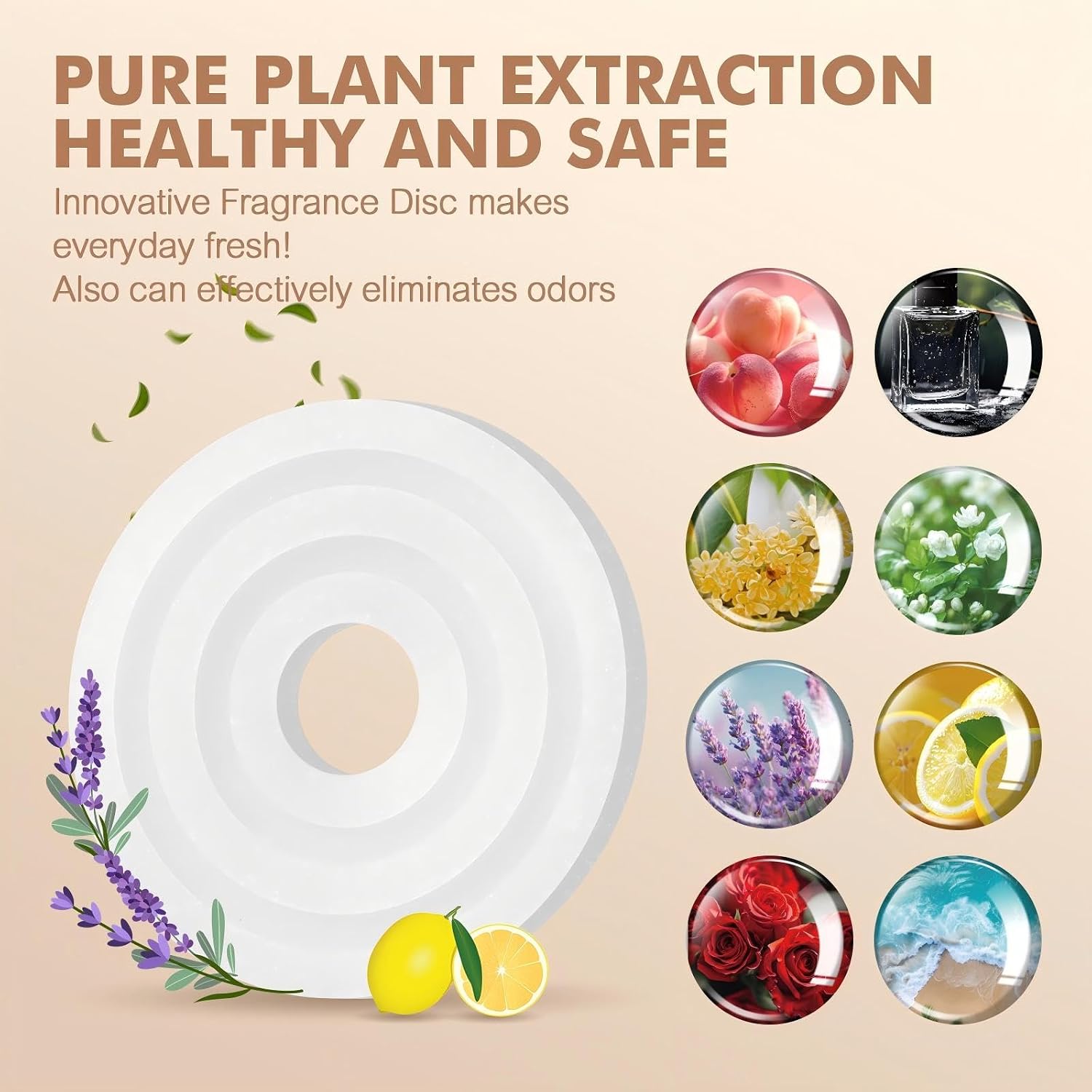 Batiyeer 32 Pcs Replacement Towel Warmer Scent Disc Fragrance Discs 8 Different Flavors Scented Pads for Towel Warmer Bucket Long-Lasting Aroma Stays 30-60 Days Home Fresh Accessories