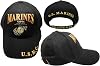 Trade Winds U.S. Marines U.S.M.C Logo EGA Semper Fi Marines Black Adjustable Embroidered Cotton Hat Cap - Officially Licensed