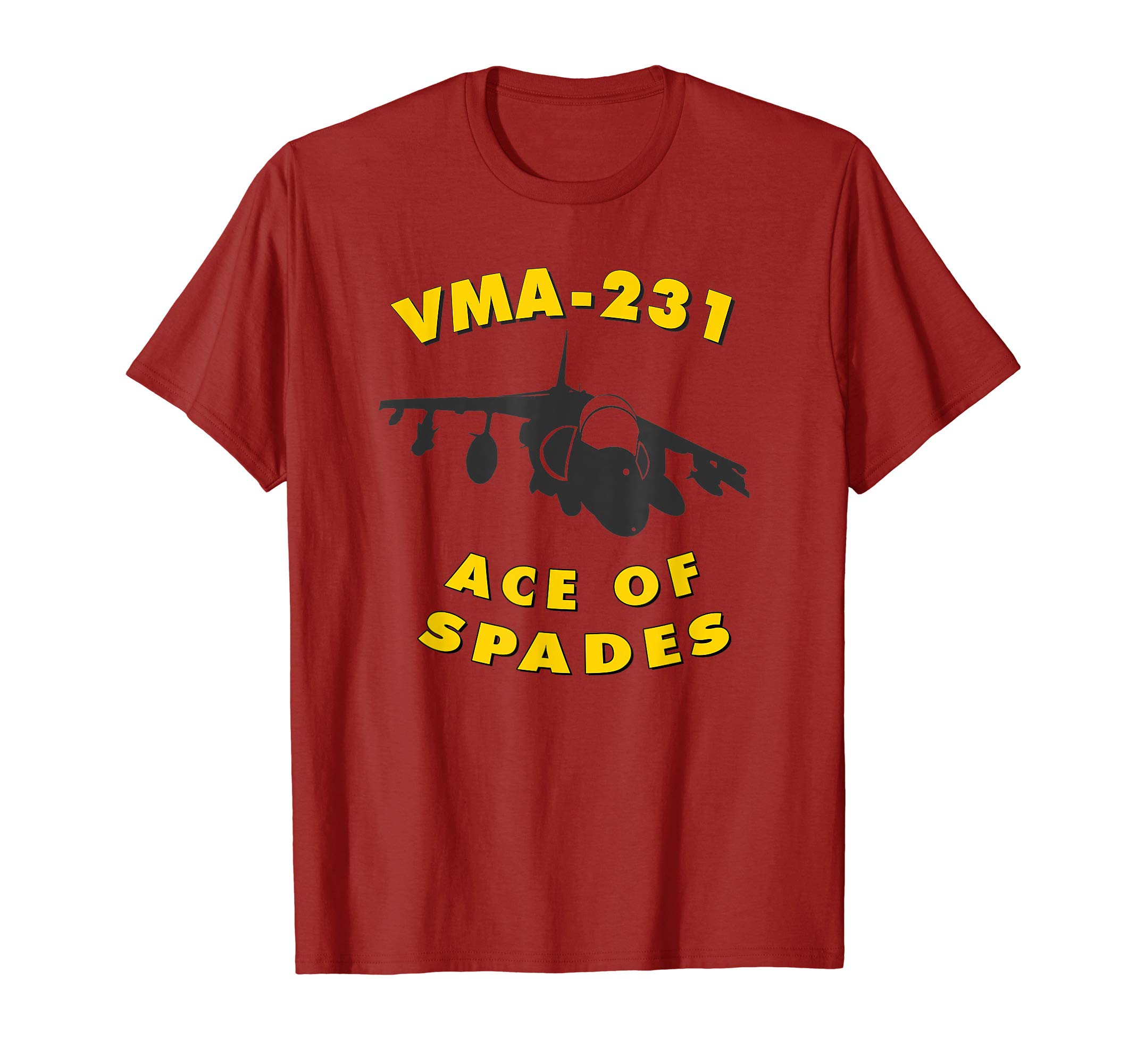 Designed For FlightVMA-231 Ace of Spades Attack Squadron AV-8B Harrier T-shirt