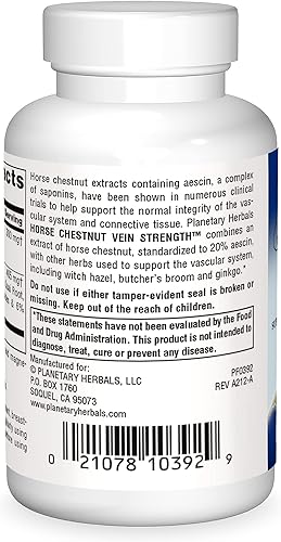 Miniatura 2 de Planetary Herbals Fuerza de la vena del castaño de indias, apoya la integridad de las venas y capilares*, 705 mg - 42 Tabletas