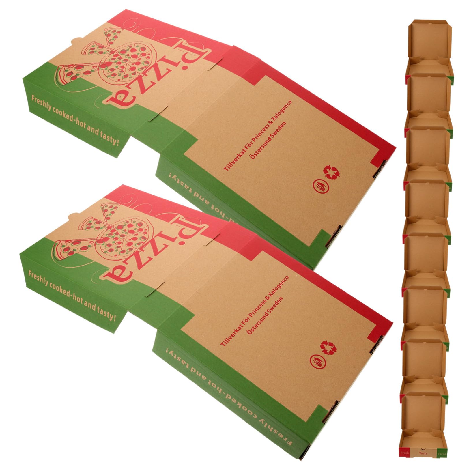 Anneome 10 pezzi Scatole per Pizza in Carta Spessa Porta Asporto Antigoccia Box Singolo per Pizze Fresche per Pizzerie e Ristoranti