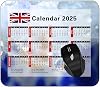 Mouse Pad 2025 CalendarFlower Drops Dew Desktop Notebook Mouse Mat for Working and Gaming
