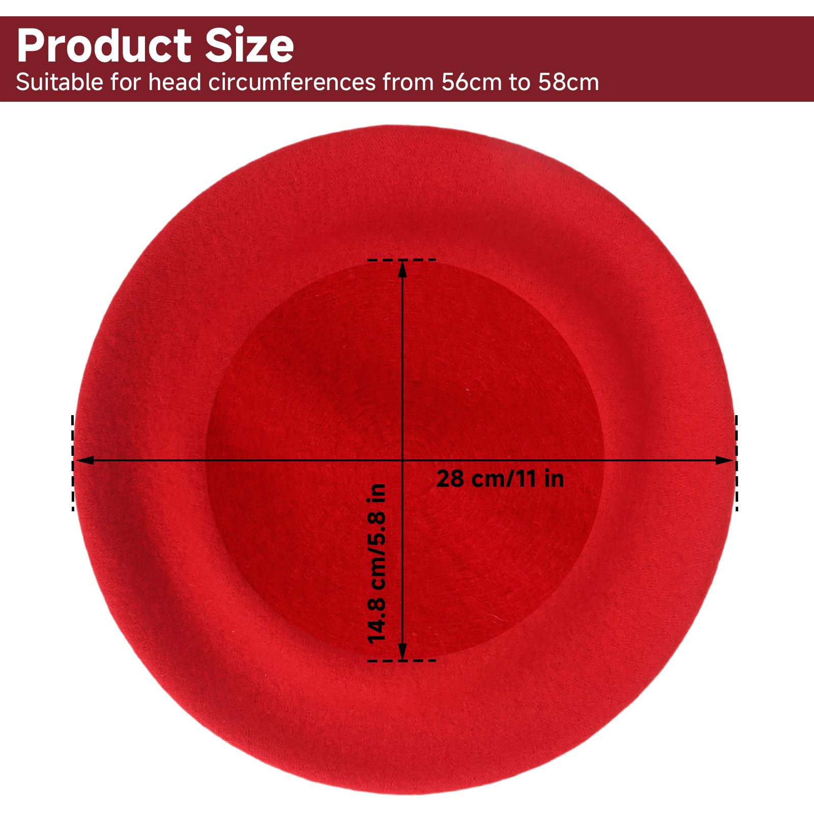 French Wool Beret Hats for Women Man Solid Color Classic Beanie Winter Cap Painter Berets.